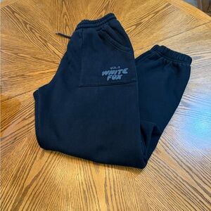 White Fox Boutique Black Logo Joggers